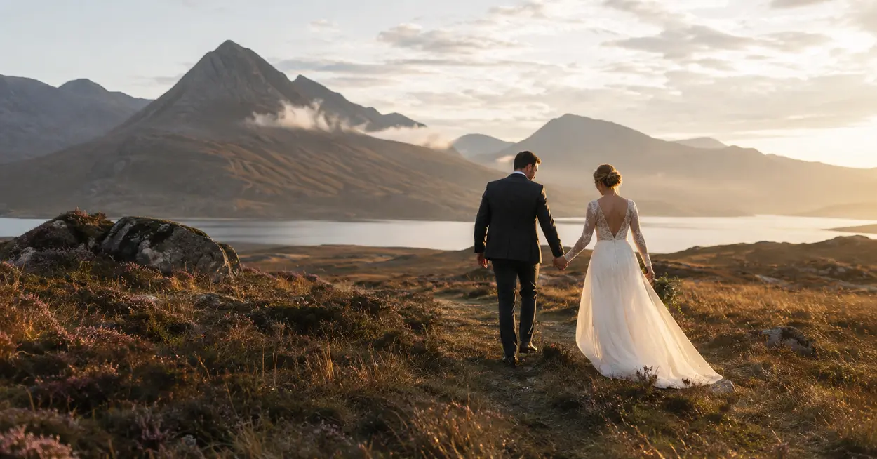 Wedding photographer capturing bride and groom during a UK wedding ceremony in 2026