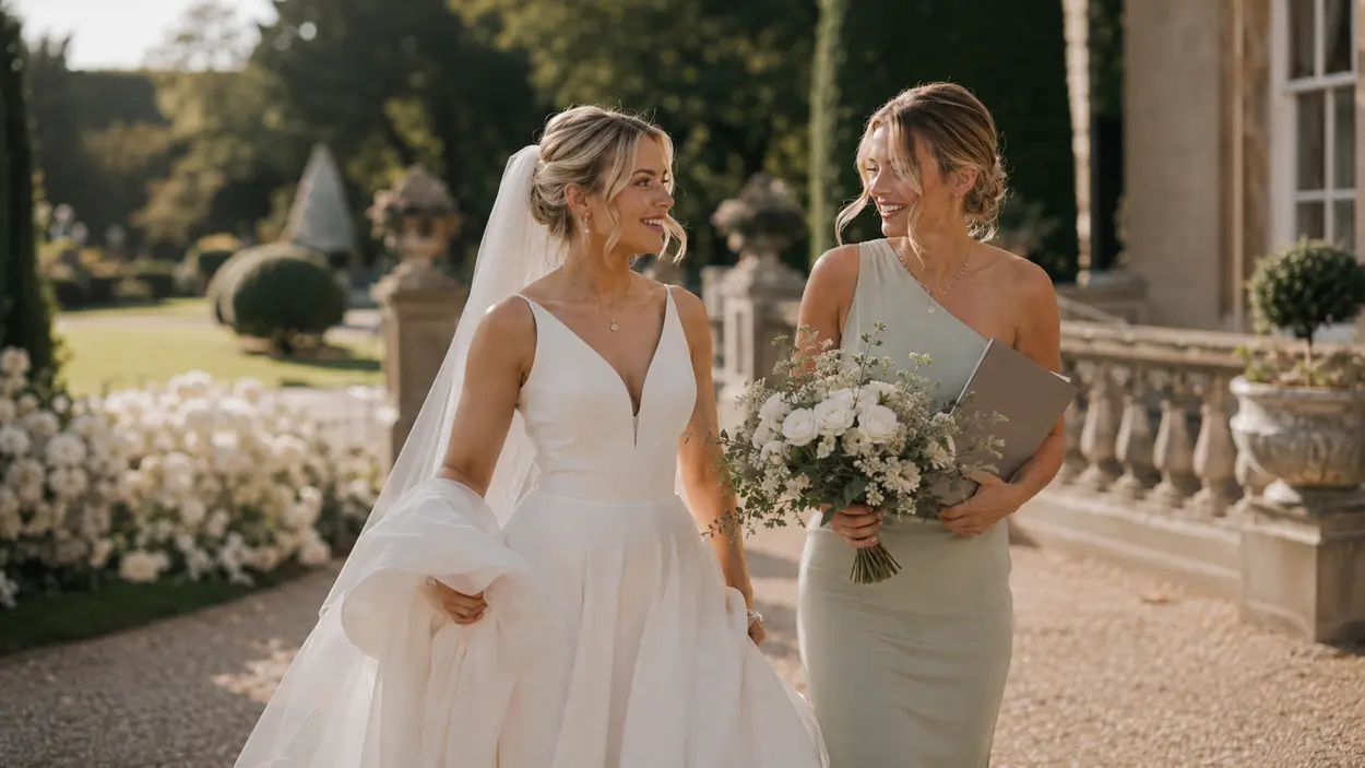 Maid of honour duties checklist covering essential wedding planning and support responsibilities